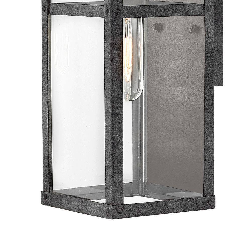 Porter Aged Zinc 13" Dimmable LED Outdoor Wall Lantern