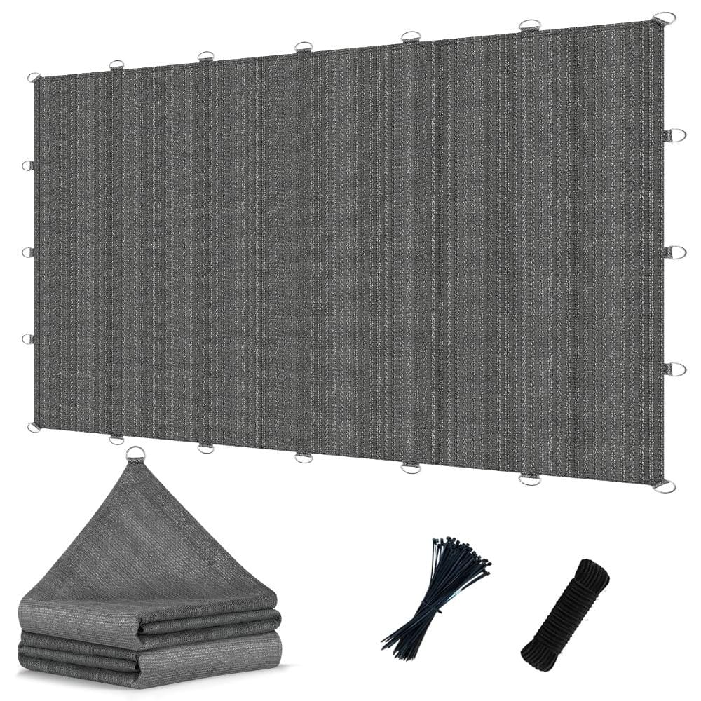 12x24 ft Sun Shade Cloth with Reinforced Corner Webbing & D-Rings