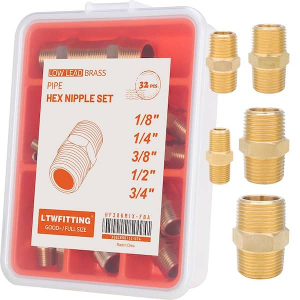 LTWFITTING Assortment Kit 1/8-Inch 1/4-Inch 3/8-Inch 1/2-Inch 3/4-Inch ...