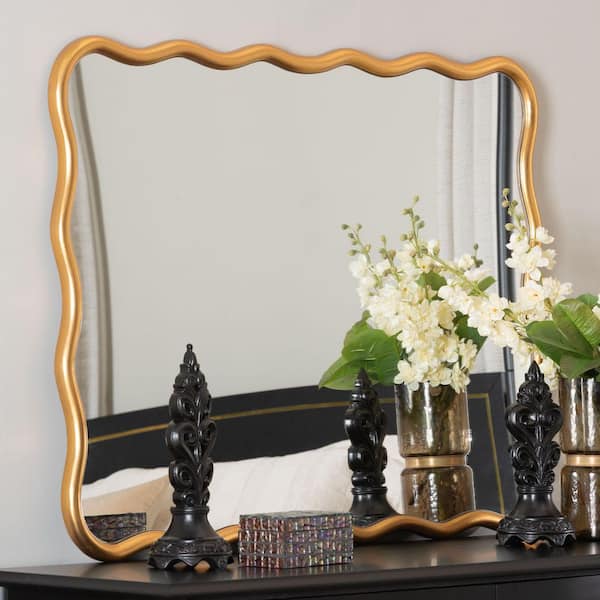 Cassara Antique Goldleaf 35.8 in. W x 48 in. H Accent Mirror
