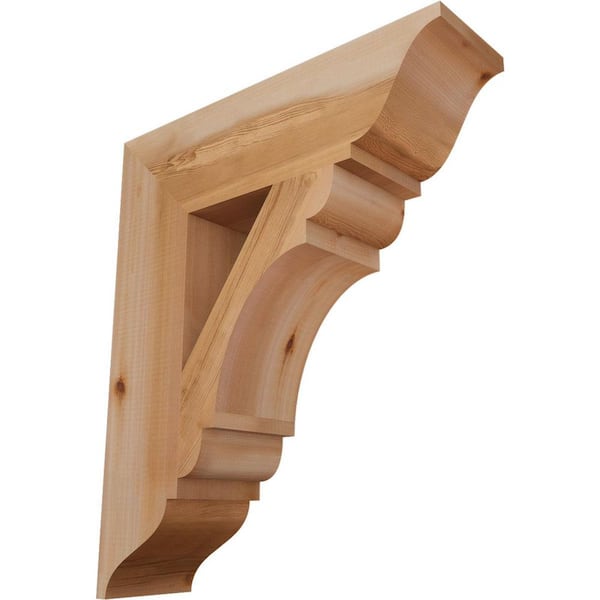 Ekena Millwork 5.5 in. x 26 in. x 22 in. Western Red Cedar Olympic Traditional Smooth Bracket