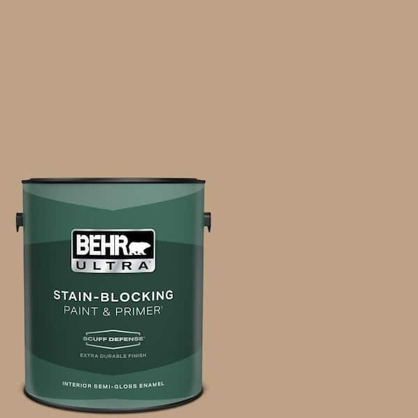 BEHR ULTRA 1 gal. #PPU4-05 Basketry Extra Durable Semi-Gloss Enamel Interior Paint & Primer