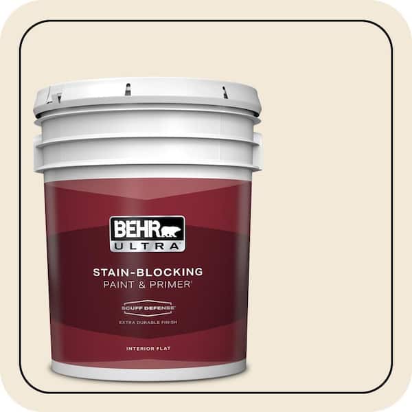 BEHR ULTRA 5 gal. #740C-1 Seaside Sand Extra Durable Flat Interior Paint & Primer