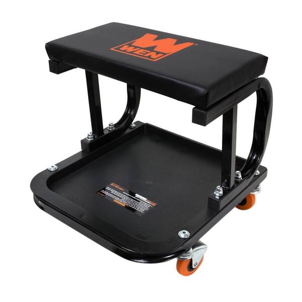 WEN 250 lb. Capacity Rolling Mechanic Seat with Onboard Storage