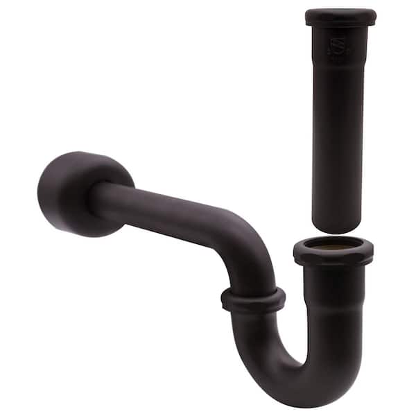 1-1/4 in. Brass Bathroom Sink P-Trap with 8 in. Slip Joint Extension Tube in Oil Rubbed Bronze