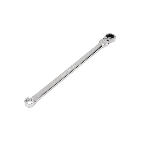 TEKTON 11/16 Inch Long Fixed/Flex Head 12-Point Ratcheting Box End Wrench