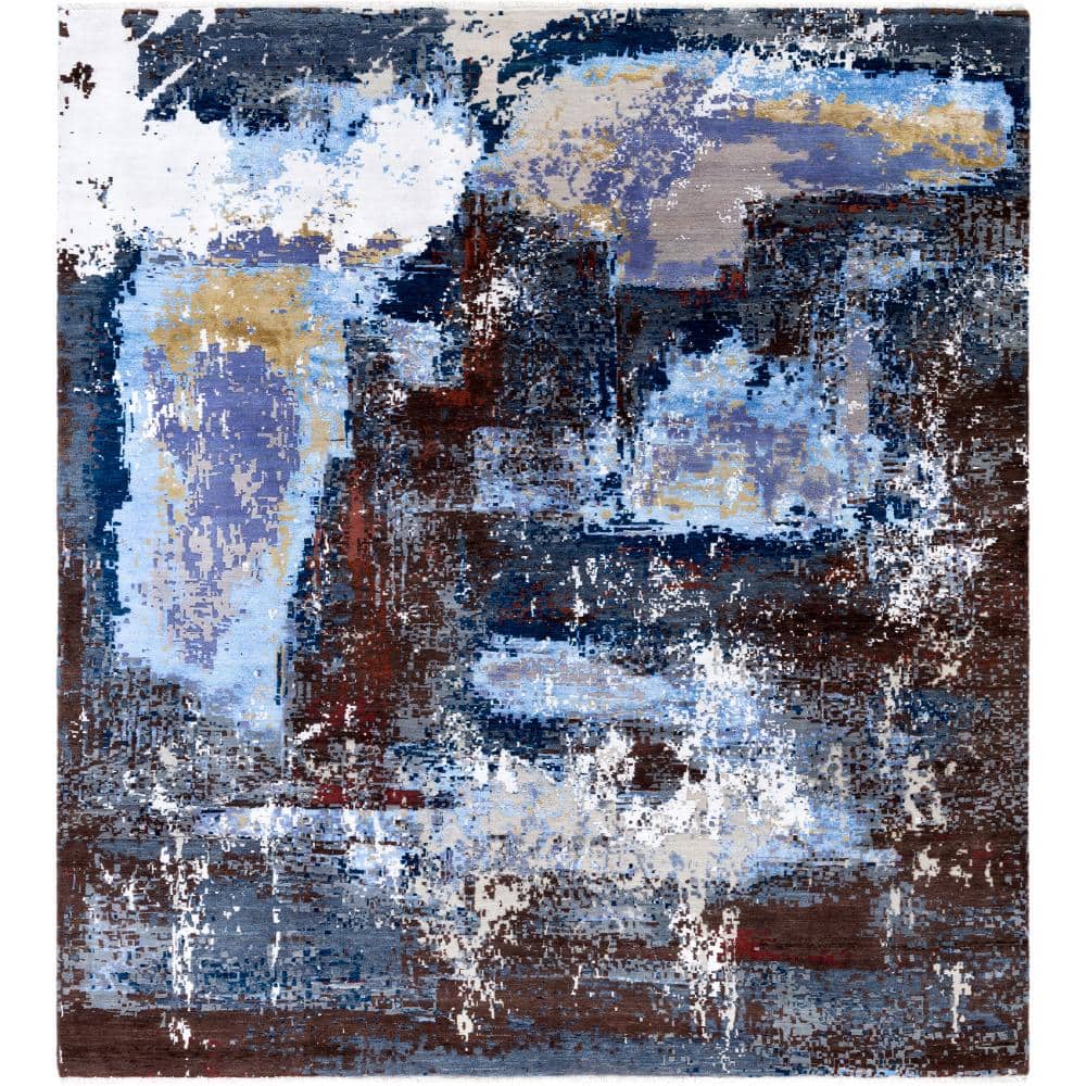 Ikat Ivory 9 X 12 Hand-Knotted Wool Silk Indoor Area Rug price history on PriceWatchPro