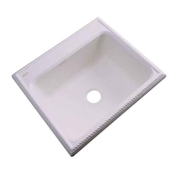 Thermocast Wentworth Drop-In Acrylic 25 in. Single Bowl Kitchen Sink in Innocent Blush