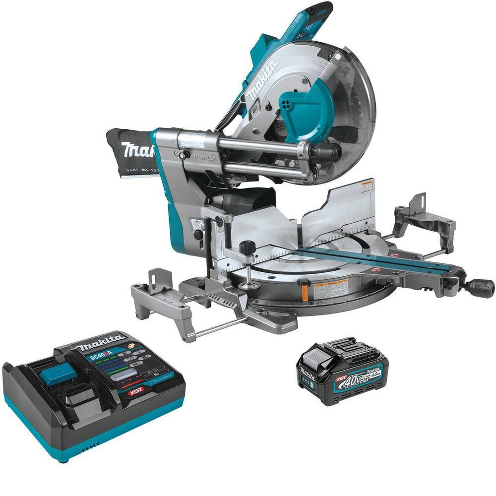 Makita XSL08PT 18V X2 LXT Lithium-Ion (36V) Brushless Cordless 12 Inch Dual-Bevel Sliding Compound Miter Saw Kit, AWS Capable and Laser (5.0Ah) with W - 3