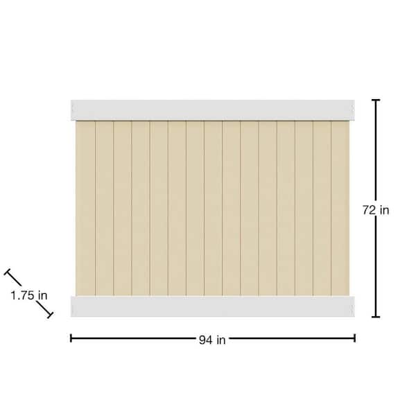Barrette Outdoor Living Roosevelt 6 ft. x 8 ft. Two-Toned Privacy Vinyl Fence Panel