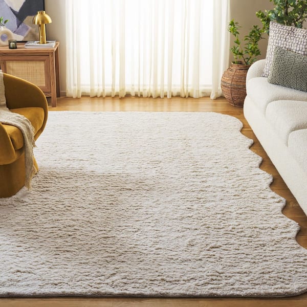 Vermont 8 ft. x 10 ft. Ivory Solid Color Area Rug