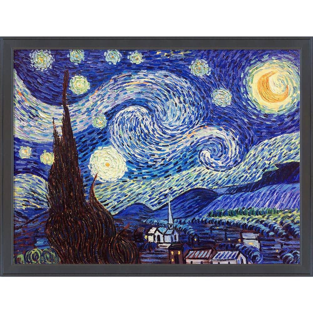 LA PASTICHE Starry Night by Vincent Van Gogh Gallery Black Framed ...