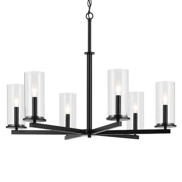 Kichler Crosby 6-Light Black Modern/Contemporary Chandelier