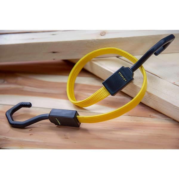  Stanley S10002 Black/Yellow 1 x 10' Ratchet Tie Down Straps -  Light Cargo Securing (1,500 lbs Break Strength), 2 Pack : Tools & Home  Improvement