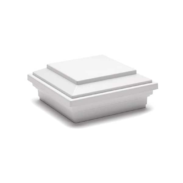 Trex 4 in. x 4 in. Composite Flat Post Sleeve Cap in White
