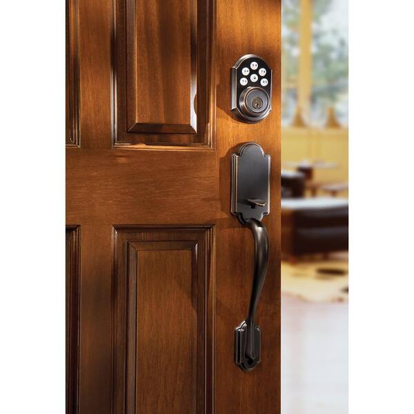 Z-Wave SmartCode 910 Venetian Bronze Single Cylinder Electronic Deadbolt Featuring SmartKey Security