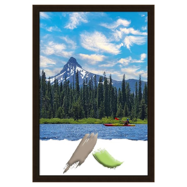 Amanti Art Espresso Brown Wood Picture Frame Opening Size 20 x 30 in.
