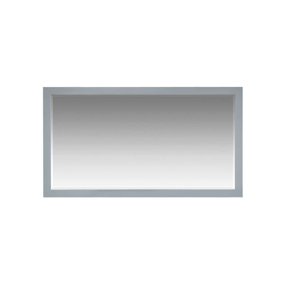 Large Teal Wood Rectangular Bathroom Vanity Mirror