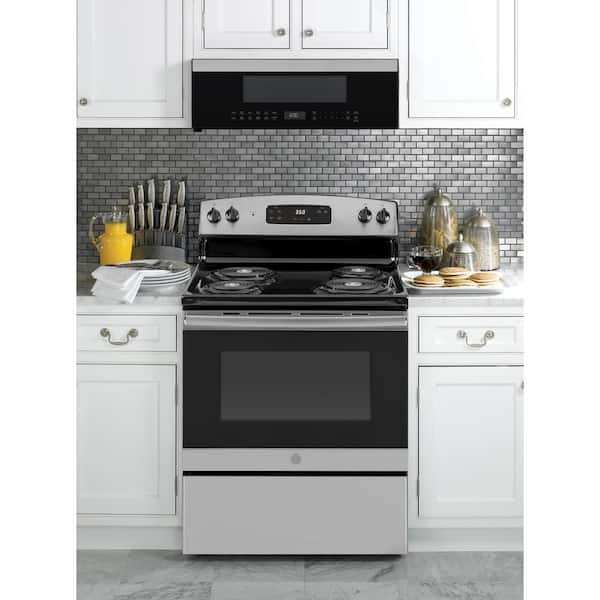 GE 1.2 cu. ft. Low Profile Over the Range Microwave in Stainless