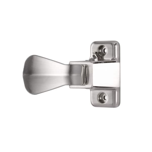 Ideal Security Deluxe Storm Door Pull Handle Set with Back Plate, Satin  Silver