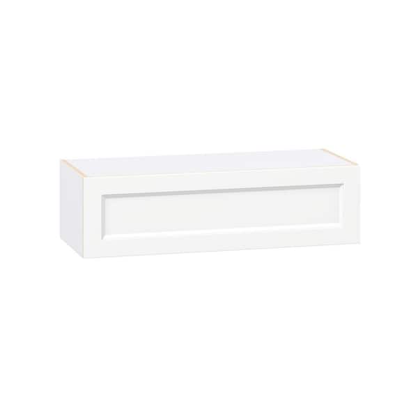Laramie 36 in. W x 14 in. D x 10 in. H Assembled Wall Bridge Kitchen Cabinet in Painted Bright White with Lift Up Door