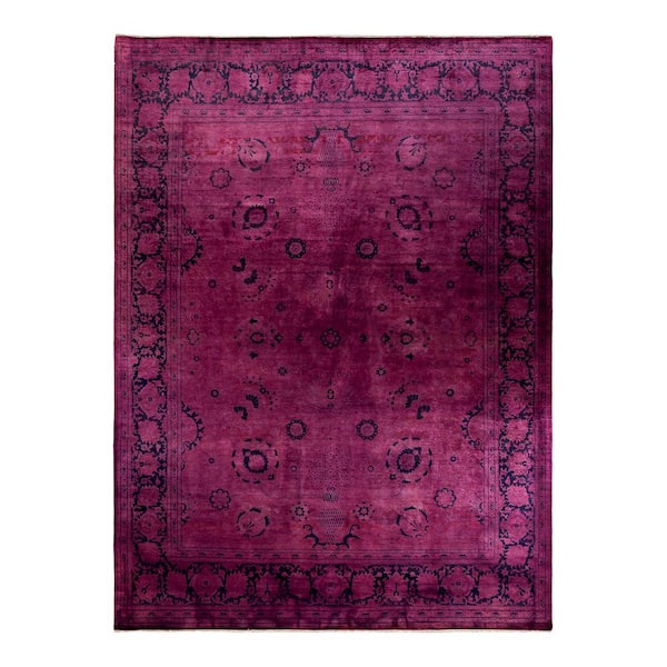 Fine Vibrance Black 9 ft. x 12 ft. Solid Wool Indoor Area Rug