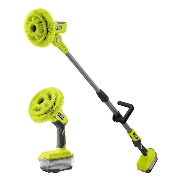 ONE+ 18V Cordless Telescoping Power Scrubber with ONE+ 18V Cordless VORTEX Power Scrubber (Tools Only)