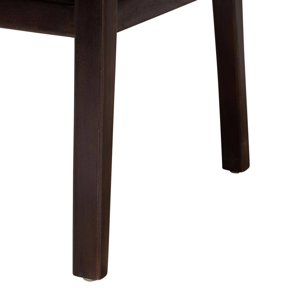 Joana Modern Bohemian Dark Brown Mahogany and Seagrass Arm Chair