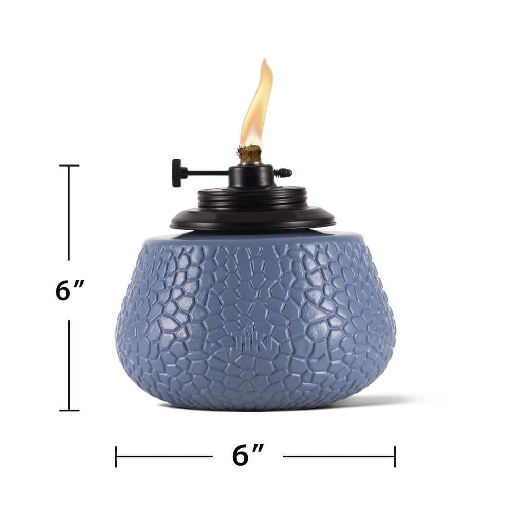 Blue Denim Adjustable Flame Stone Table Torch