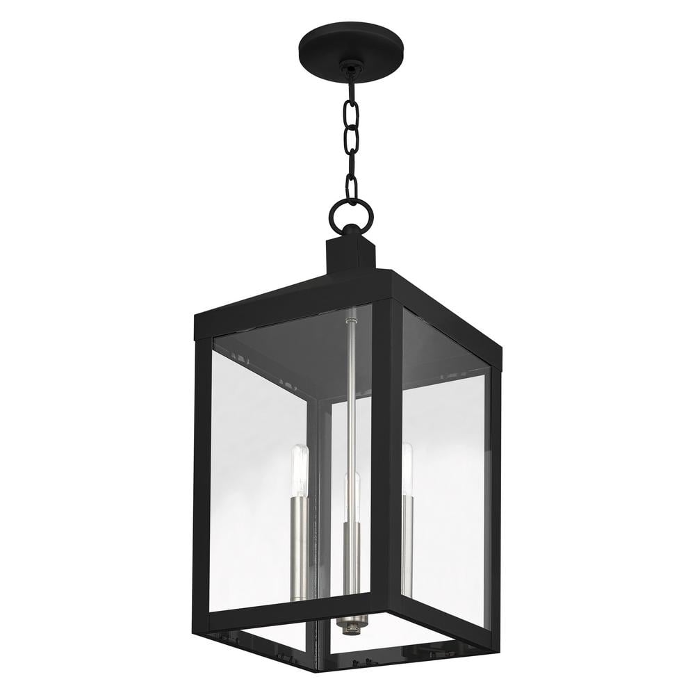 Nyack Modern Black Nickel 3-Light Indoor/Outdoor LED Pendant