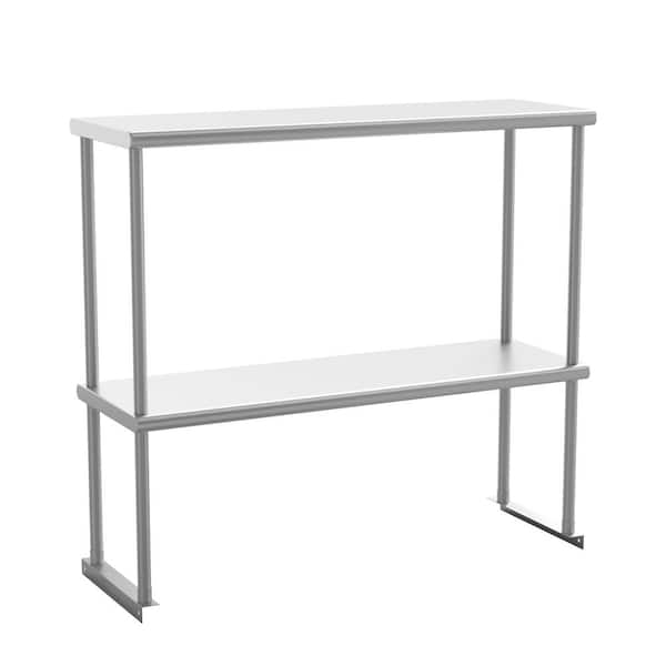 Carnegy Avenue 36 in. W x 12 in. D Rectangle Stainless Steel Metal Shelf with Stainless Steel Frame