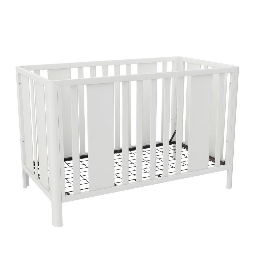 Little Seeds Crawford White Wood Curved Post 3-in-1 Convertible Crib -  DA8030279LS