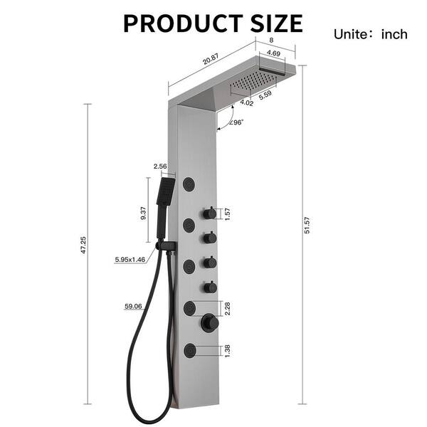 1-spray 5.59 in. Dual Shower Head and Handheld Shower Head in Chrome 1-spray 5.59 in. Dual Shower Head and Handheld Shower Head in Chrome