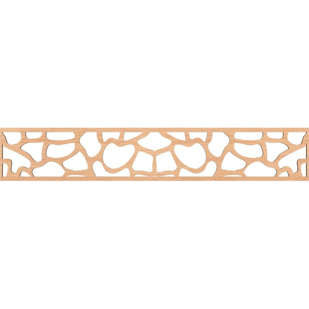 Rochester Fretwork 0.25 in. D x 46.625 in. W x 8 in. L Hickory Wood Panel Moulding -  Ekena Millwork, MLDA08X46ROCHI