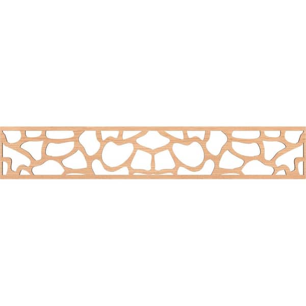 Ekena Millwork Rochester Fretwork 0.25 in. D x 46.625 in. W x 8 in. L Hickory Wood Panel Moulding