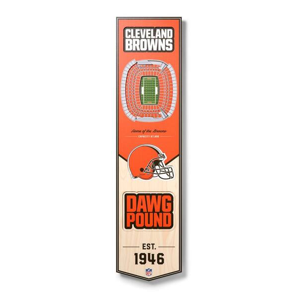 YouTheFan NFL Cleveland Browns 8 in. x 32 in. Wooden 3D Stadium  Banner-FirstEnergy Stadium 0952725 - The Home Depot