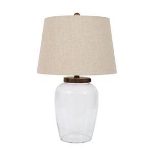 24 in. Clear Table Lamp with Fillable Base