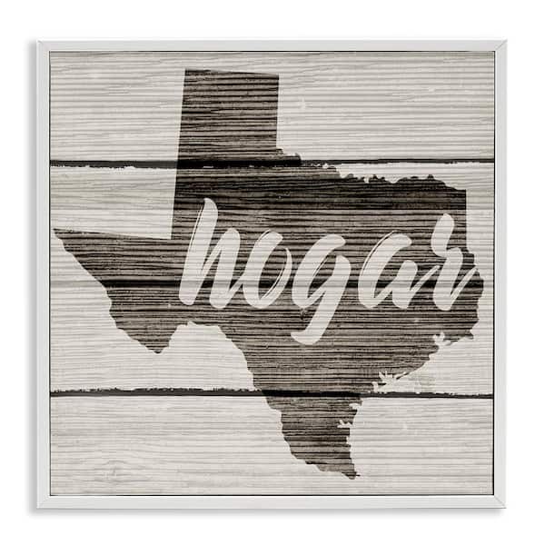 Stupell Industries Texas State Home by Lil' Rue White Framed Travel Giclee Art Print 17 in. x 17 in.