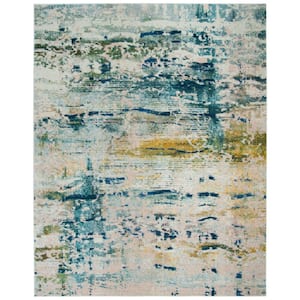 Monaco Blue/Gray 8 ft. x 10 ft. Abstract Area Rug