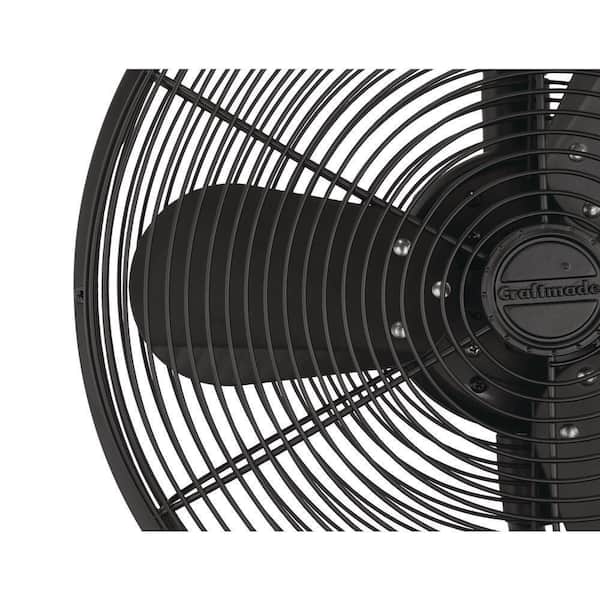 CRAFTMADE Bellows I 16 inch 3 Speed Oscillating Flat Black Finish