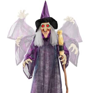 Wicked Wanda 5 ft. Poseable Talking LED Animatronic Halloween Prop