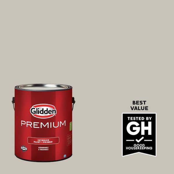 Glidden Premium 1 gal. PPG0999-2 Rabbit's Ear Satin Interior Latex Paint