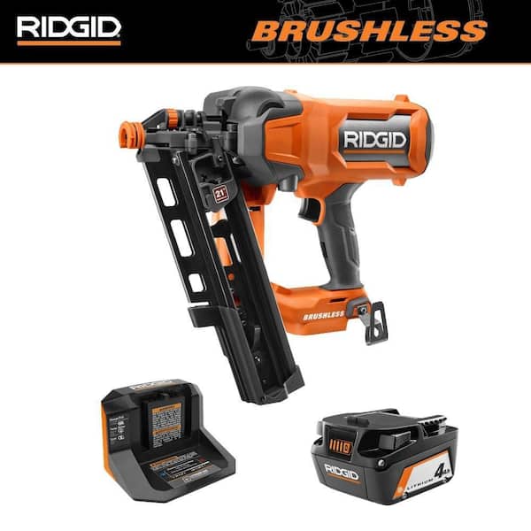 18V Brushless Cordless 21° 3-1/2 in. Framing Nailer Kit with 4.0 Ah Battery and Charger