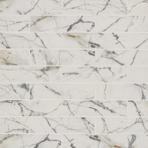 Lockson Mix 4 in. x 16 in. Glossy White Ceramic Wall Tile (17.22 sq. ft./Case)