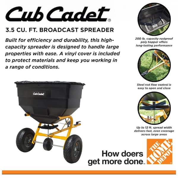 200 lb. 3.5 cu. ft. ATV/UTV Broadcast Tow Spreader
