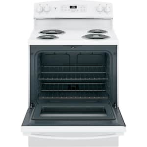 30 in. 4 Burner Element Free-Standing Electric Range in White