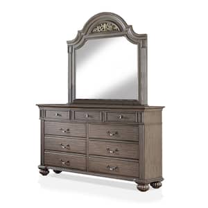 Stablewatch 9-Drawer Gray 64 in. Wide Dresser with Mirror
