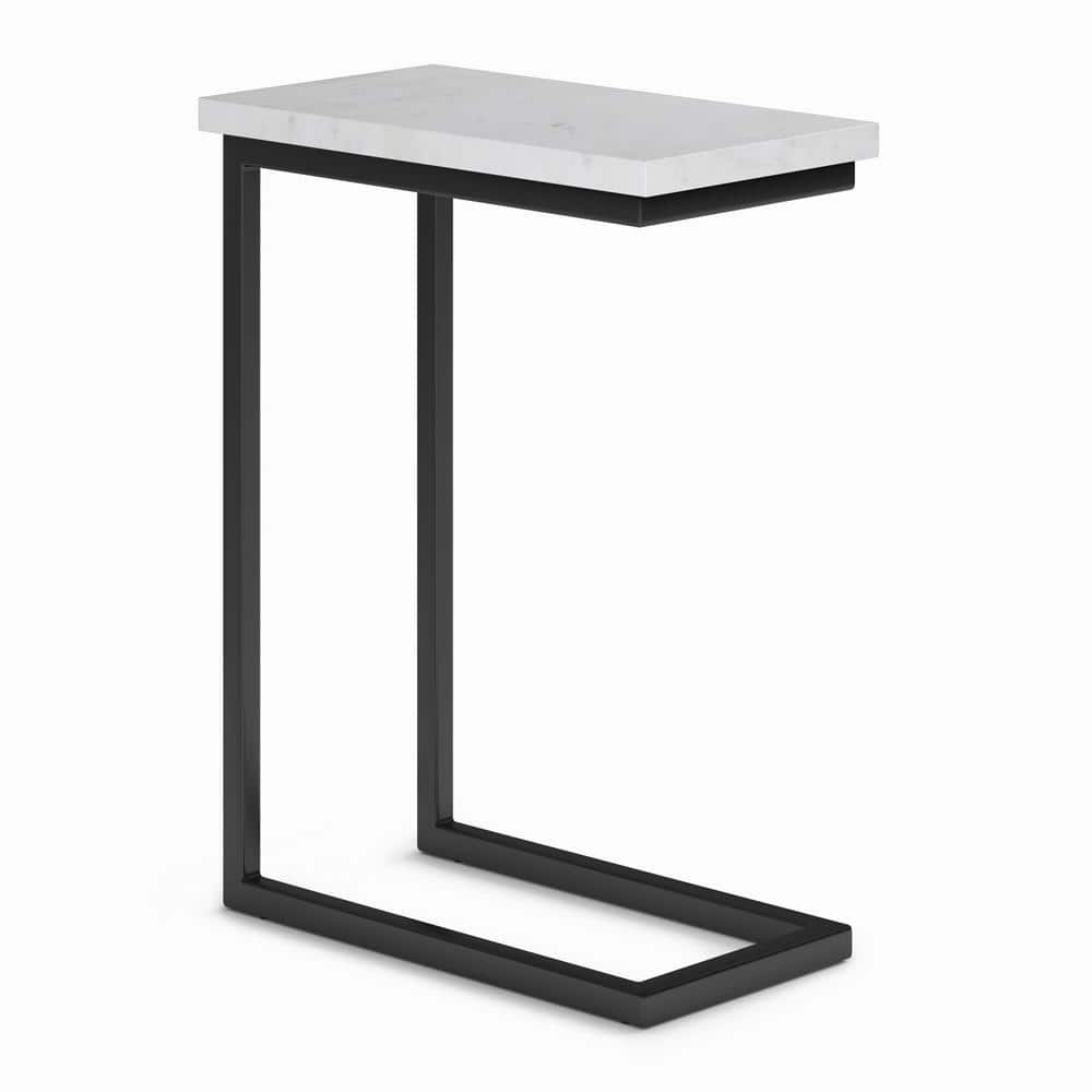 Simpli Home Skyler Industrial 18 in. Wide Metal C Side Table with