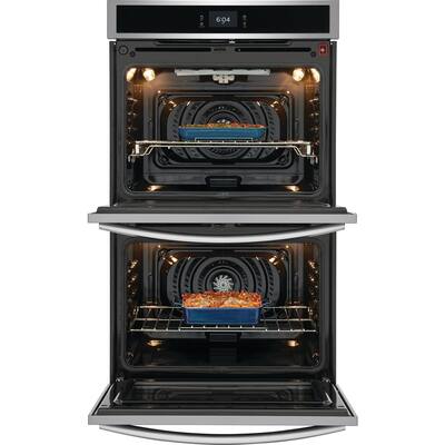 30 in. Double Electric Wall Oven with Total Convection in Smudge-Proof Stainless Steel