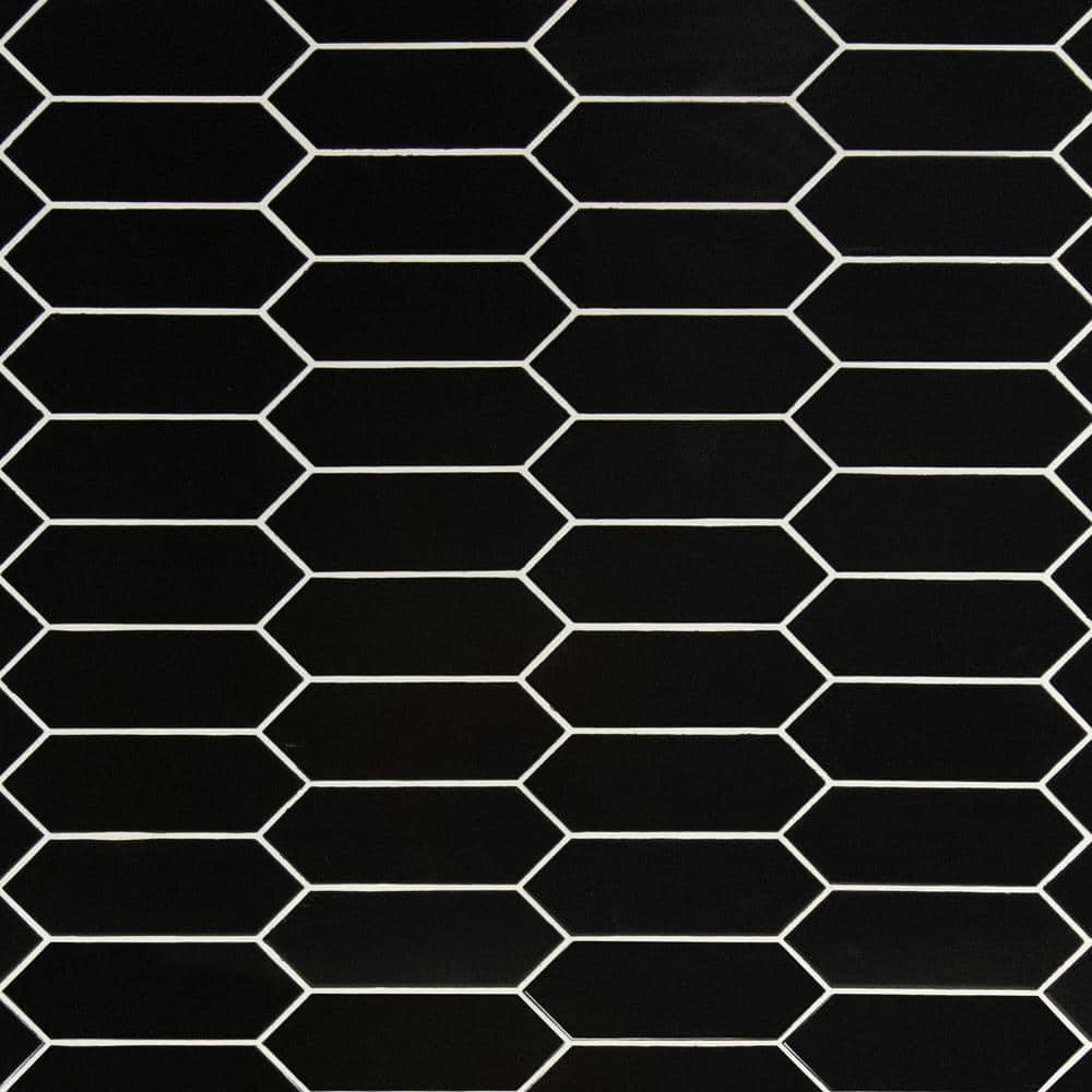 Take Home Tile Sample -Nero Picket 4 in. x 4 in. Matte Ceramic Wall Tile price history on PriceWatchPro